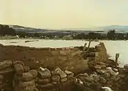 Kiva and ruins on top of mesa