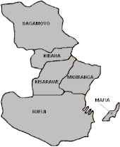 Districts of Pwani Region showing Mafia District