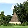 Ice house shaped as a pyramid