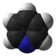 Space-filling model of pyridine