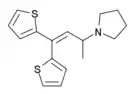 Chemical structure of Pyrrolidinylthiambutene.