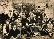 "Judeo-Tat drama group in Gyrmyzy Gasaba, Azerbaijan. 1932"