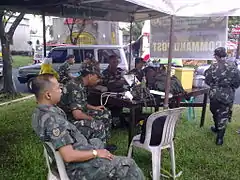 Reservists from the HHC, 1502IBDE(RR) and 201IB(RR) manned the Tactical Command Post at the Holy Cross Memorial Park in San Bartolome, Novaliches, Quezon City during (Undas 2010) Security Operations.