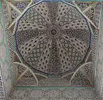 Marinid decoration in the cupola over the vestibule of Bab al-Ward, the central northern gate of the mosque