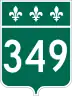 Route 349 marker