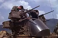 Quadmount used for convoy security along Route 9, Vietnam 1968