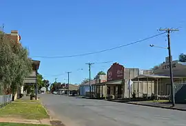 Street in a rural Australian town