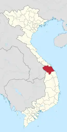 Location of Quảng Nam within Vietnam