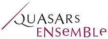Quasars Ensemble logo in black and pink with the Baton