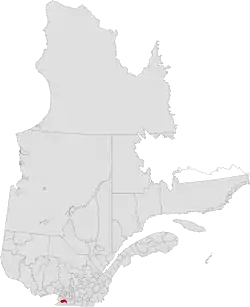 Location in province of Quebec