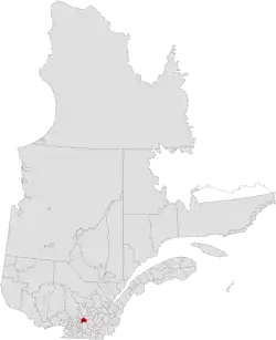 Location in province of Quebec.