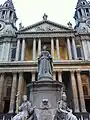 Queen Anne, reproduction of original erected 1712, St Paul's Cathedral, London.