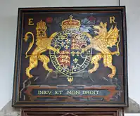 Coat of arms of Elizabeth I in St Thomas's Church, Salisbury