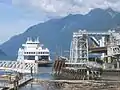 Queen of Capilano arrives at the terminal.