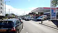 Queues for fuel at a north London Esso service station 27 September 2021
