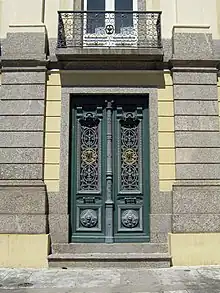 A door in the Palace of São Cristóvão with cyphers of Emperor Pedro II of Brazil