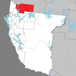 Location within Témiscamingue RCM.