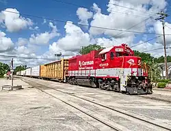 Train passing through Nichols, 2019