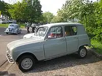 1961–1962 Renault 3: with a smaller 603cc, just 3 taxable HP engine, without c/d-pillar windows and only in grey, competed with the 2CV but halted after just 2,526 sales.