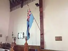 RAF Ensign in St Andrew's Church, Andreas.