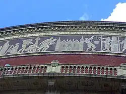 The cathedral as represented on the frieze around the Royal Albert Hall