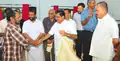 Raju Nair is felicitated by VM Sudheeran, KPCC President at a KUWJ function held at CMS College in 2013.