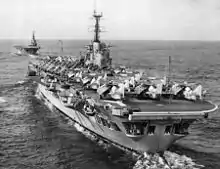 Image 64HMAS Sydney leading HMAS Melbourne (from History of the Royal Australian Navy)
