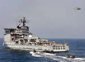 RFA Diligence acting as a target ship during a boarding exercise in 2011