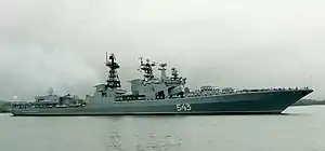 Marshal Shaposhnikov transiting the channel into Pearl Harbor in 2003