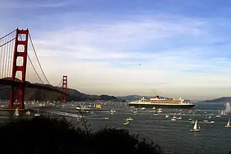 RMS Queen Mary 2 in San Francisco Bay