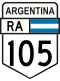 National Route 105 shield}}