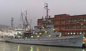 A ship docking in harbor