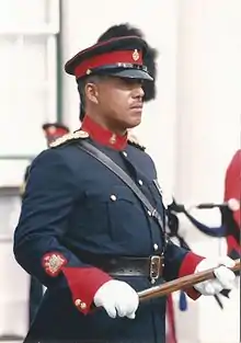 WO1 Herman Eve, RSM of the Royal Bermuda Regiment in 1992