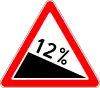 Steep hill downwards