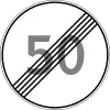 End of speed limit