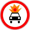No entry for vehicles carrying explosive substances