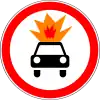 3.33 No vehicles with explosive and flammable loads