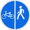 Segregated pedestrian and cycle path