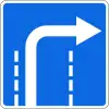 Mandatory direction of lane (Turn right/left)