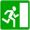 Emergency exit escaping (right side)