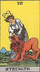 The "Strength" card of the Rider–Waite tarot deck