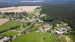 Aerial view from the southwest