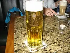 Glass of Radeberger Pilsner