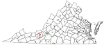 State map highlighting Radford