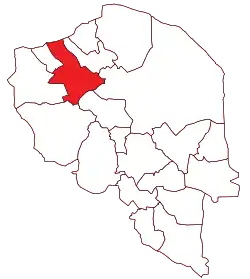 Location of Rafsanjan County in Kerman province