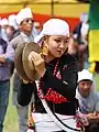 Rai Girl Playing Jhyamta in Sakela Ubhauli festival (2017 Kurseong)