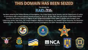 RaidForums.com domain seizure notice in June 2022