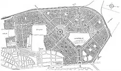 Original master plan of Mohandessin in 1948, then known as Madinat al-Awqaf