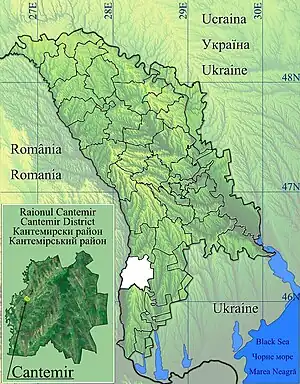 Țiganca is located in Cantemir