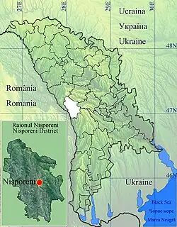Milești is located in Nisporeni